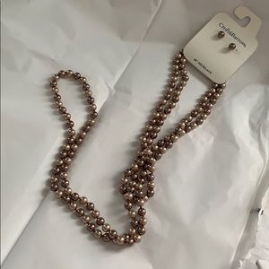 60” necklace and matching earrings